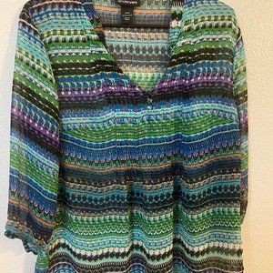 Multicolored long sleeve top